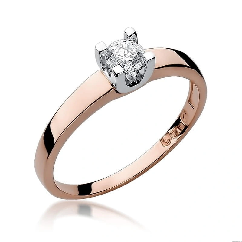 Pierścionek W225B Diament 0,25ct różowe złoto