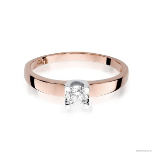 Pierścionek W225B Diament 0,25ct różowe złoto