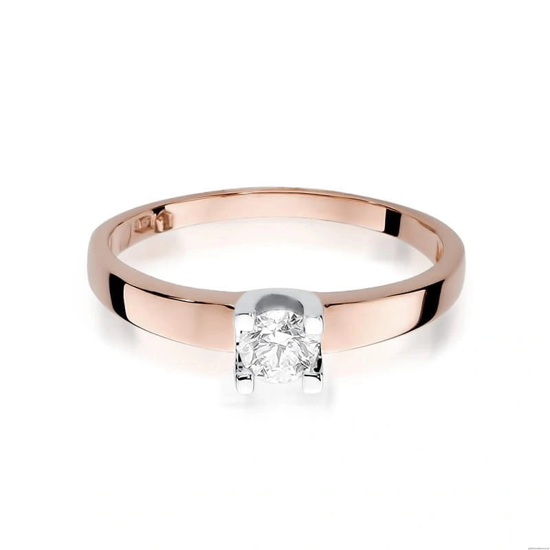 Pierścionek W225B Diament 0,25ct różowe złoto