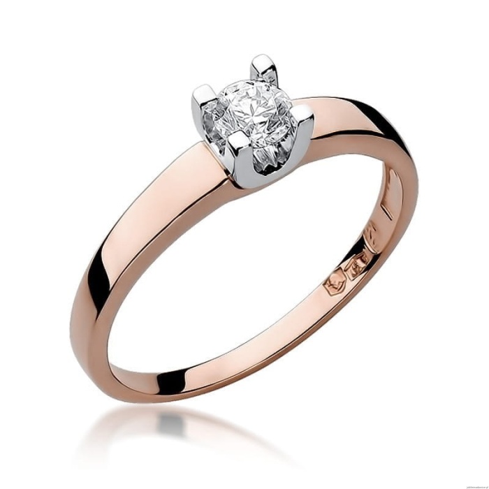 Pierścionek W225B Diament 0,30ct różowe złoto