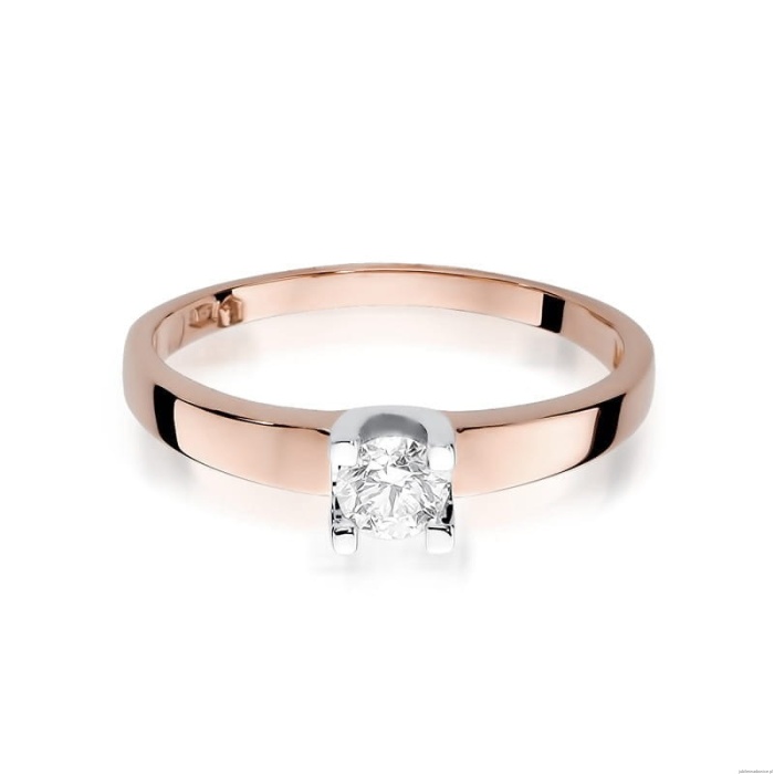 Pierścionek W225B Diament 0,30ct różowe złoto