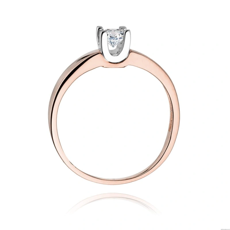 Pierścionek W225B Diament 0,30ct różowe złoto