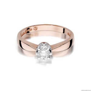 Pierścionek W228 Diament 0,30ct różowe złoto