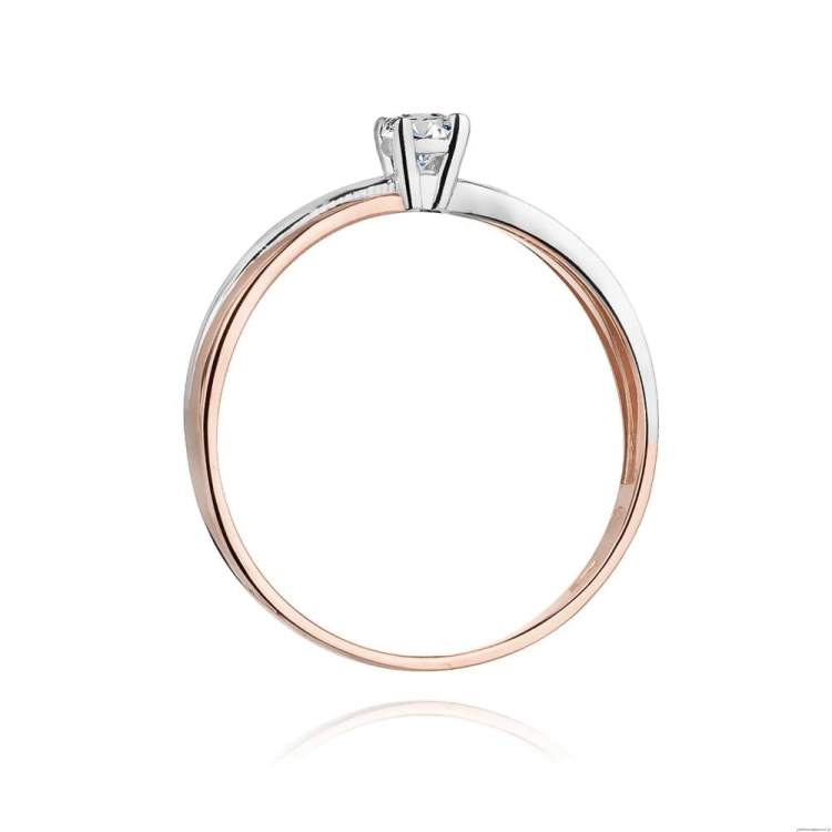 Pierścionek W230 Diament 0,08ct różowe złoto