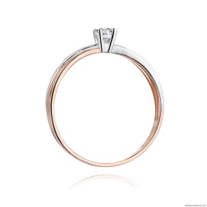 Pierścionek W230 Diament 0,10ct różowe złoto