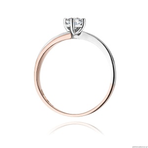 Pierścionek W231B Diament 0,25ct różowe złoto