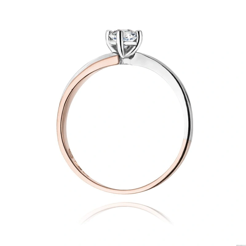 Pierścionek W231B Diament 0,25ct różowe złoto