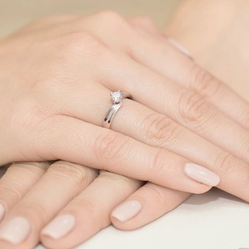 Pierścionek W231B Diament 0,30ct różowe złoto