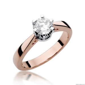 Pierścionek W234 Diament 1,00ct różowe złoto
