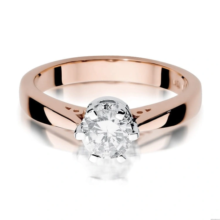 Pierścionek W234 Diament 1,00ct różowe złoto