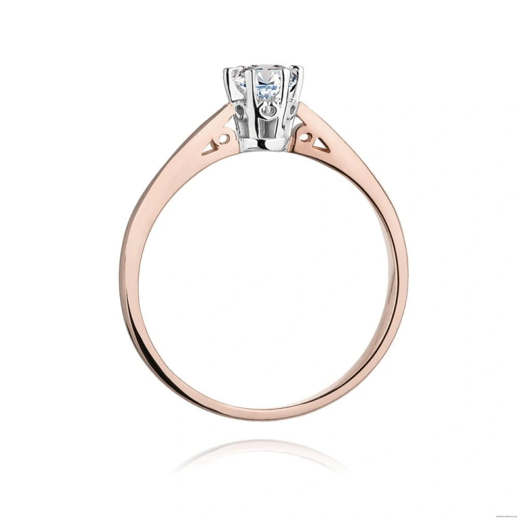 Pierścionek W234 Diament 1,00ct różowe złoto