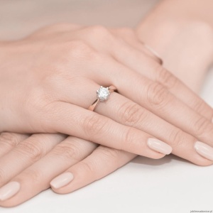 Pierścionek W234 Diament 1,00ct różowe złoto