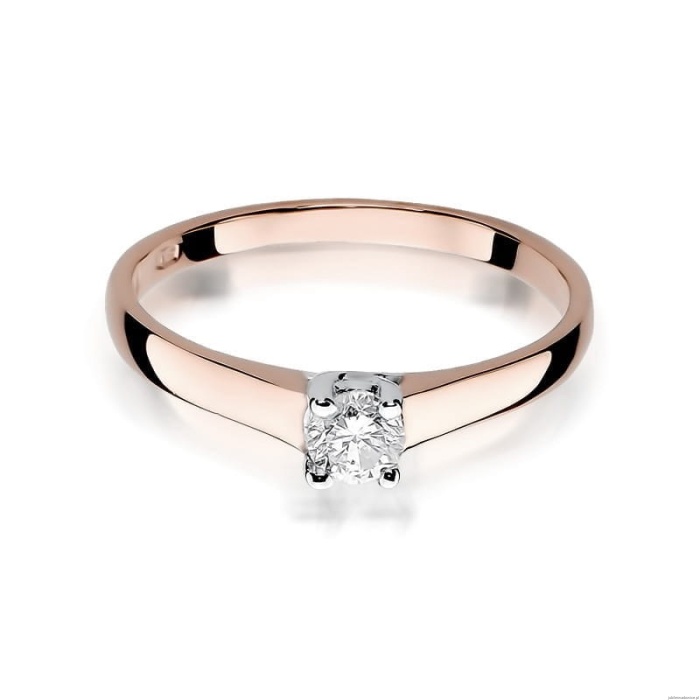 Pierścionek W239 Diament 0,20ct różowe złoto