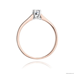 Pierścionek W239 Diament 0,20ct różowe złoto