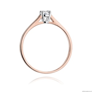 Pierścionek W240 Diament 0,20ct różowe złoto