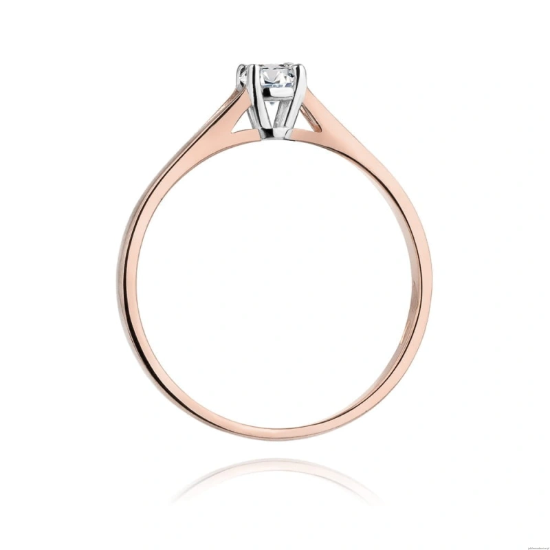 Pierścionek W240 Diament 0,20ct różowe złoto