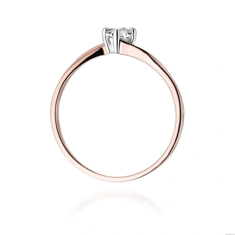 Pierścionek W243 Diament 0,20ct różowe złoto