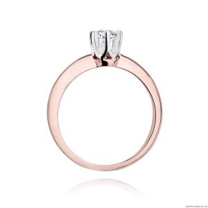 Pierścionek W267 Diament 0,30ct różowe złoto