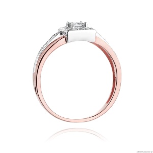 Pierścionek W271 Diament 0,15ct różowe złoto