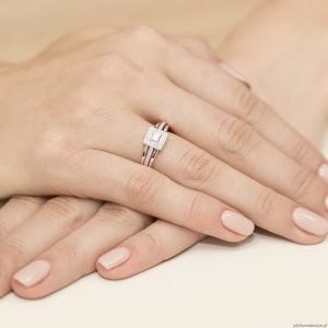 Pierścionek W271 Diament 0,15ct różowe złoto