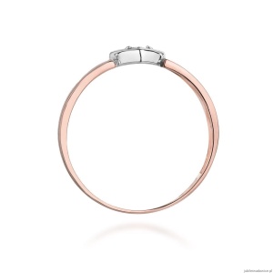 Pierścionek W276 Diament 0,04ct różowe złoto