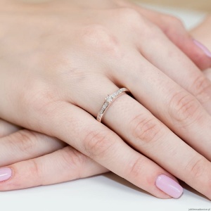 Pierścionek W288 Diament 0,08ct różowe złoto
