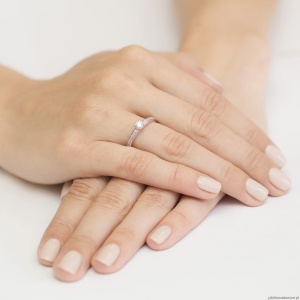 Pierścionek W288 Diament 0,20ct różowe złoto