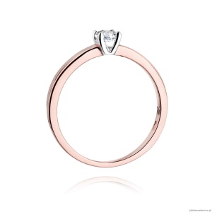 Pierścionek W292 Diament 0,20ct różowe złoto