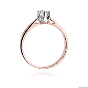Pierścionek W293 Diament 0,20ct różowe złoto