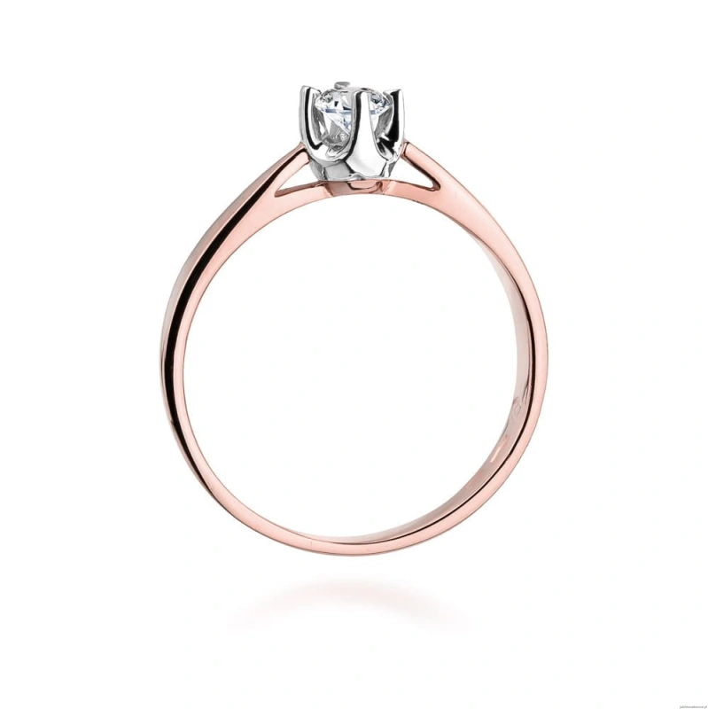 Pierścionek W293 Diament 0,20ct różowe złoto
