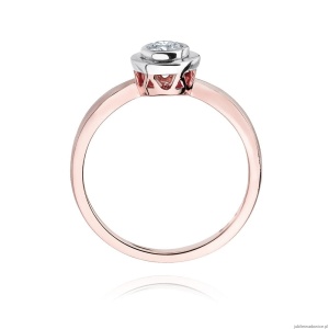 Pierścionek W294 Diament 0,20ct różowe złoto