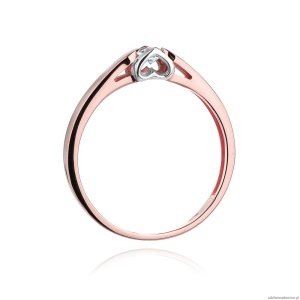 Pierścionek W320 Diament 0,09ct różowe złoto