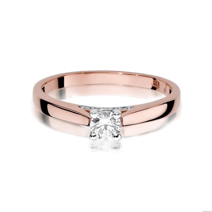Pierścionek W341 Diament 0,25ct różowe złoto