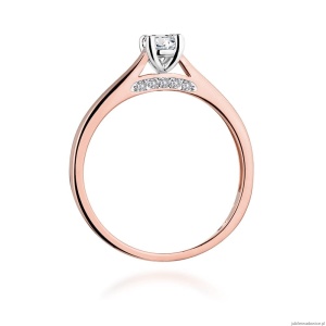 Pierścionek W341 Diament 0,25ct różowe złoto