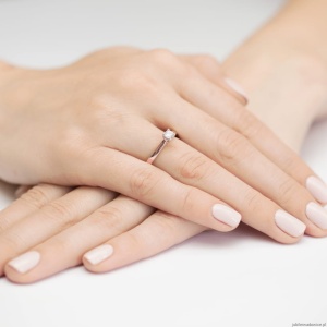 Pierścionek W341 Diament 0,25ct różowe złoto