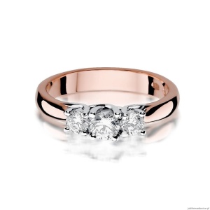 Pierścionek W344 Diament 0,25ct różowe złoto