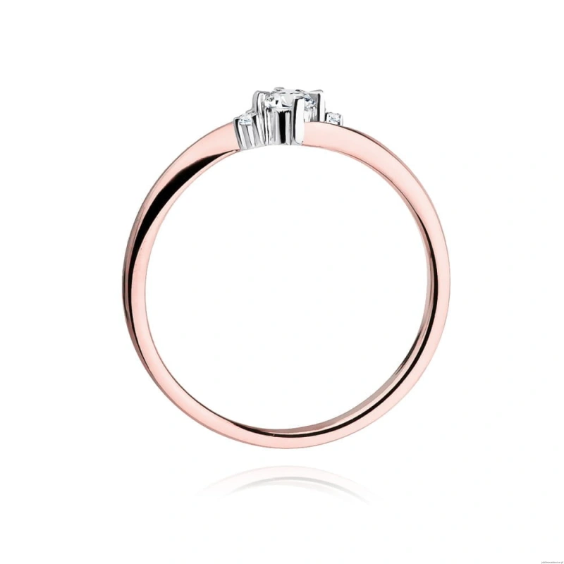 Pierścionek W346B Diament 0,25ct różowe złoto