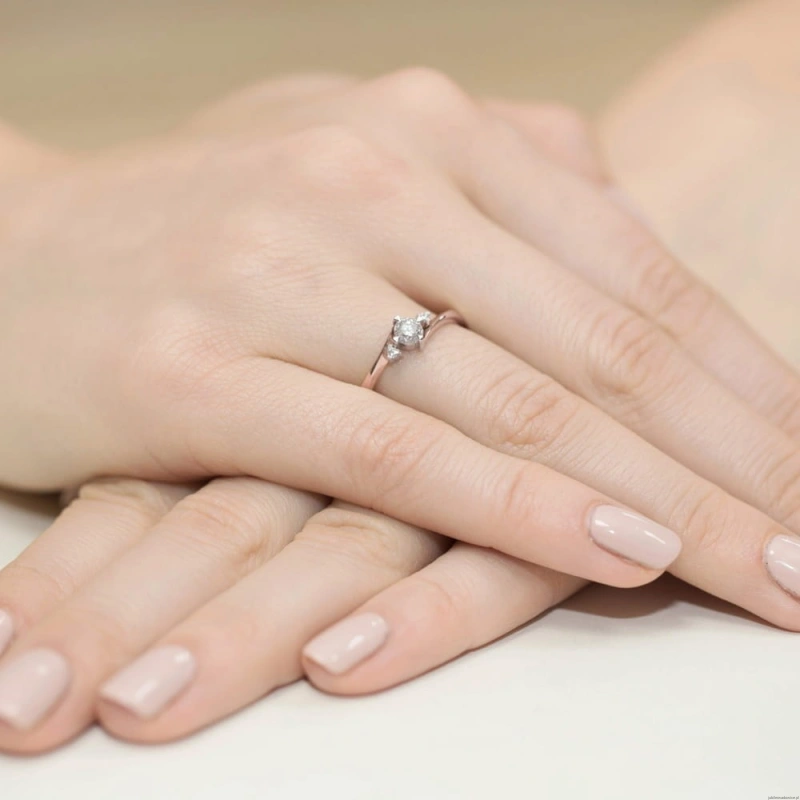 Pierścionek W346B Diament 0,25ct różowe złoto