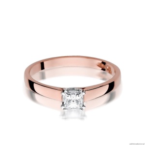 Pierścionek W347 Diament 0,30ct różowe złoto