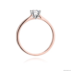 Pierścionek W347 Diament 0,30ct różowe złoto
