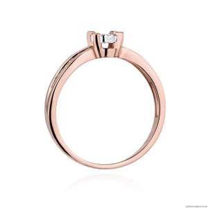 Pierścionek W360 Diament 0,08ct różowe złoto