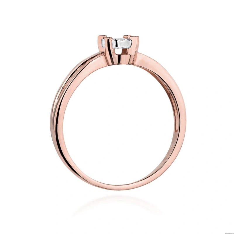 Pierścionek W360 Diament 0,08ct różowe złoto