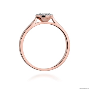 Pierścionek W362 Diament 0,12ct różowe złoto
