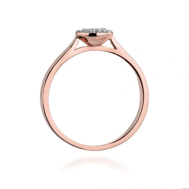 Pierścionek W362 Diament 0,12ct różowe złoto