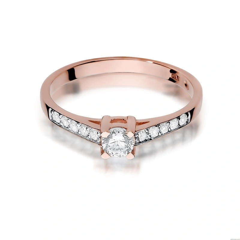 Pierścionek W364 Diament 0,30ct różowe złoto