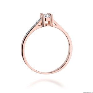 Pierścionek W364 Diament 0,30ct różowe złoto