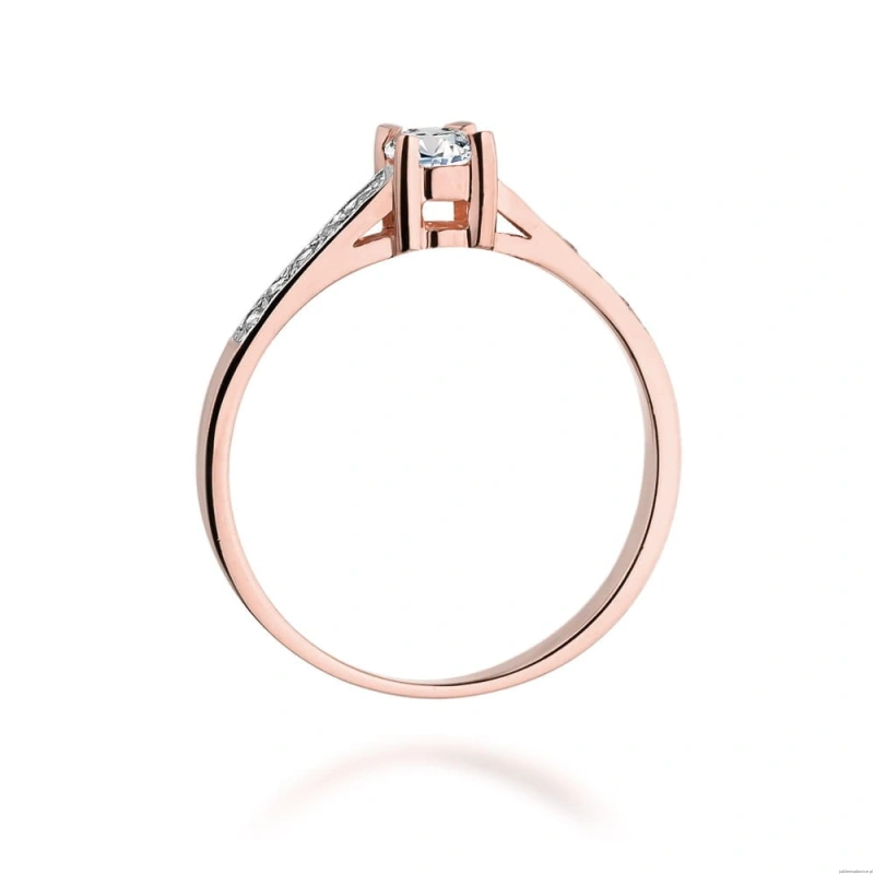 Pierścionek W364 Diament 0,30ct różowe złoto