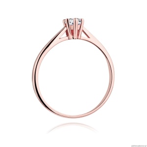 Pierścionek W365 Diament 0,15ct różowe złoto