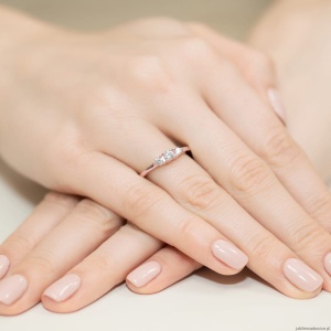 Pierścionek W377 Diament 0,15ct różowe złoto
