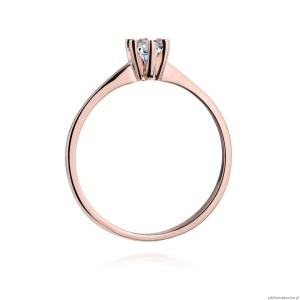 Pierścionek W387 Diament 0,23ct różowe złoto